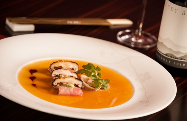 Seared, fatty tuna photographed by Imagennix commercial photographer Scott Brooks for Nobu Hong Kong